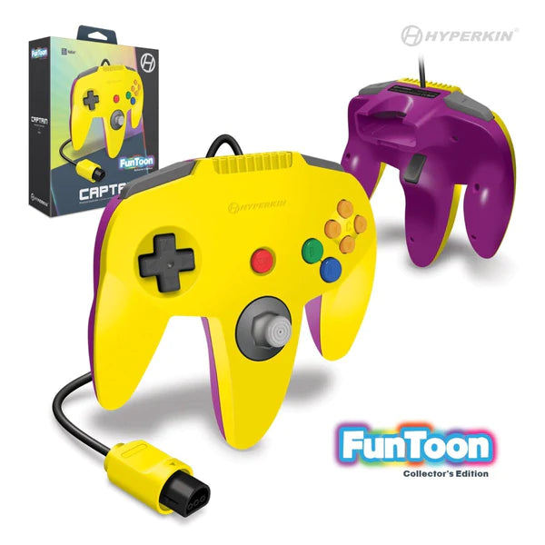 HYPERKIN CAPTAIN PREMIUM CONTROLLER FOR N64 FUNTOON COLLECTOR'S EDITION (RIVAL YELLOW)