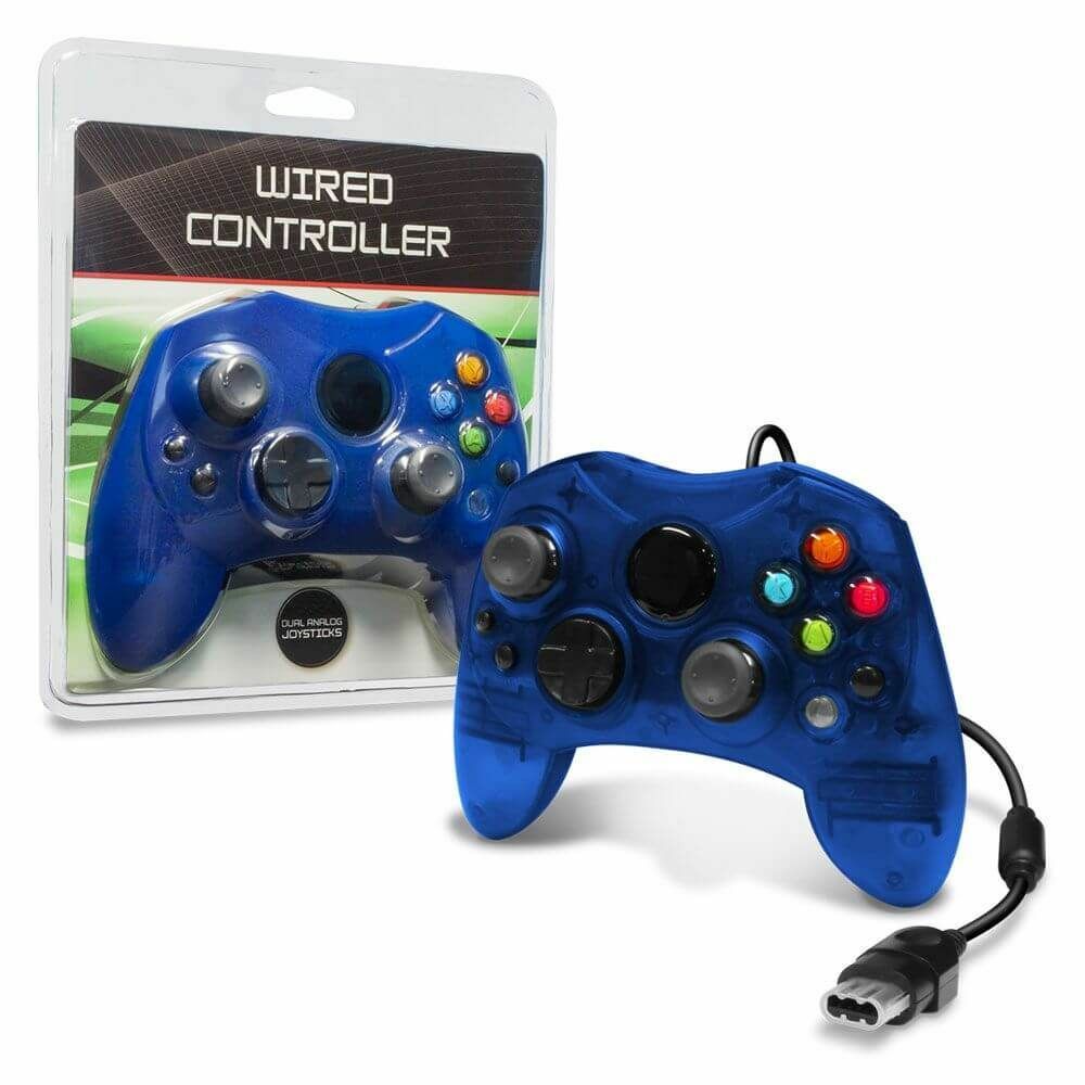 Blue Wired Controller for Xbox Original