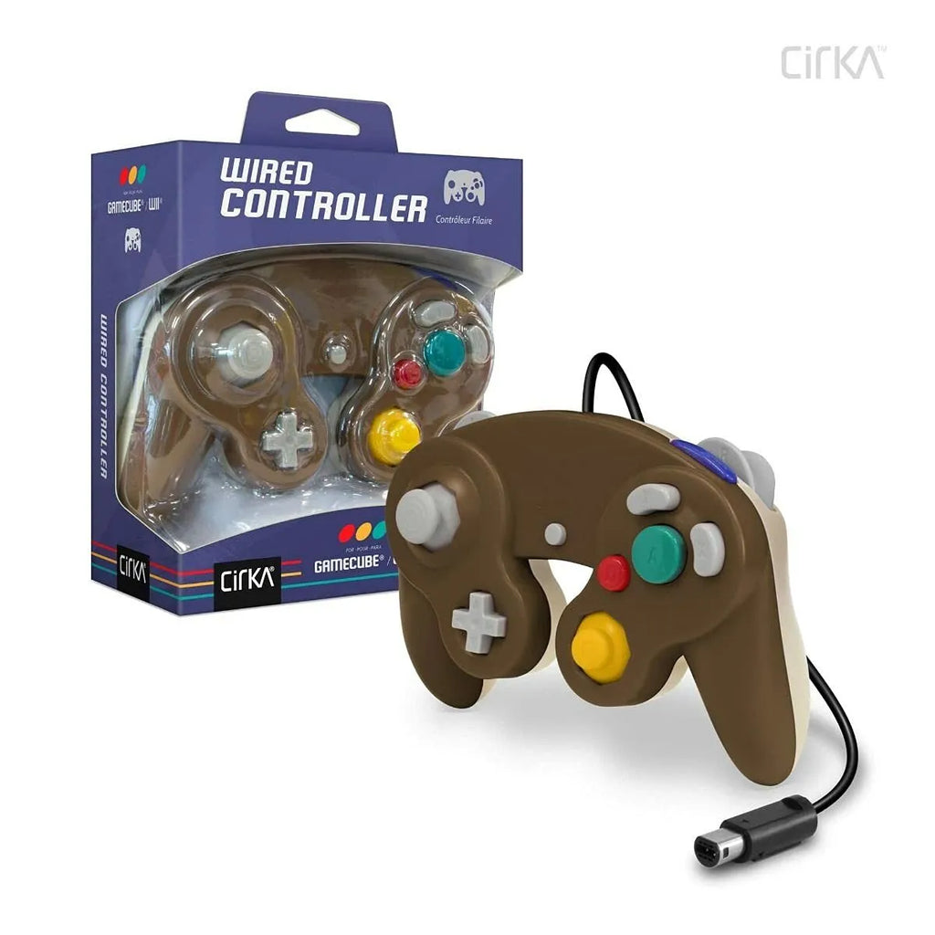 WII & GAMECUBE WIRED CONTROLLER (Brown&Beige) (CIRKA)