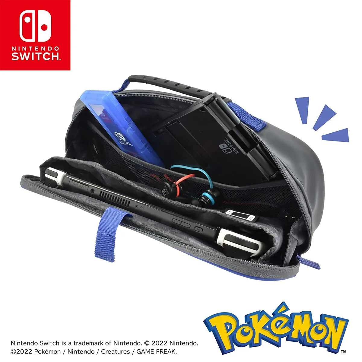 Cargo Pouch Compact For Nintendo Switch (Pikachu & Gengar)