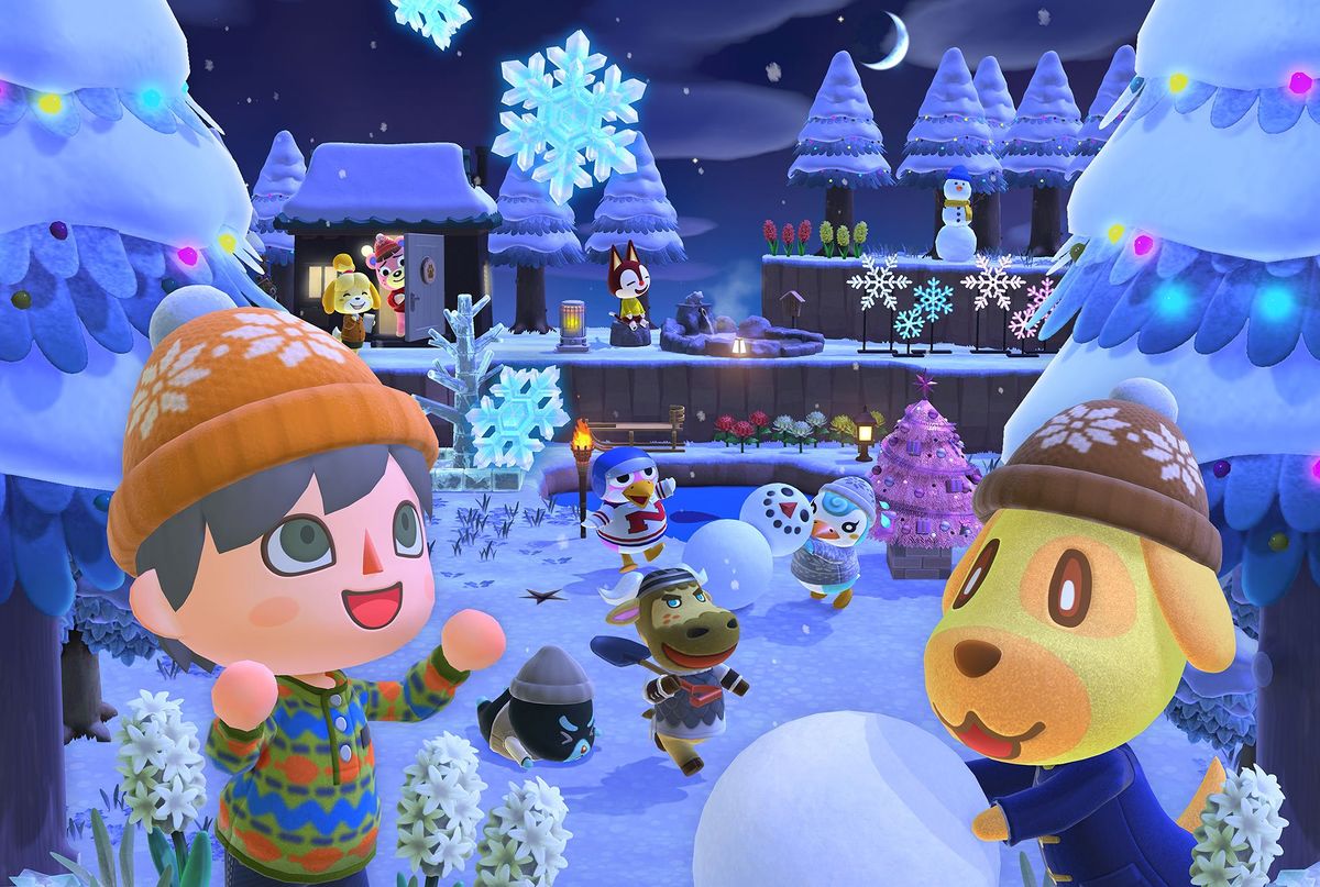 Animal Crossing Winter Framed