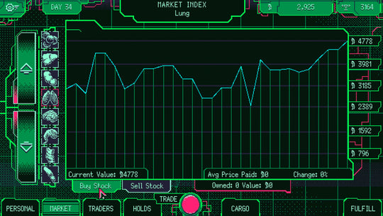 SPACE WARLORD ORGAN TRADING SIMULATOR