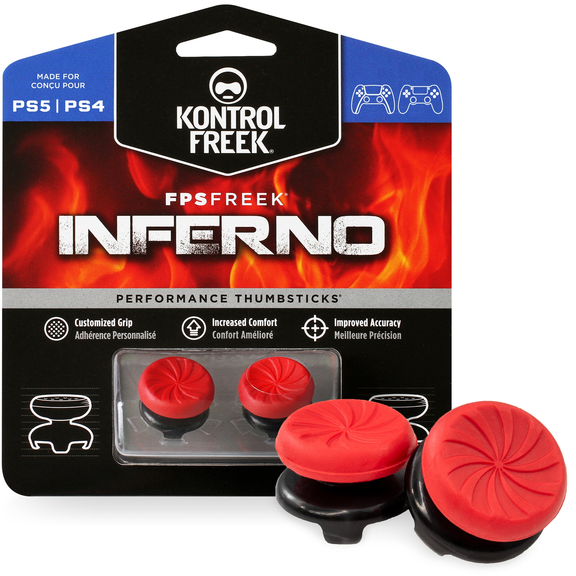 PS4 Thumb Grips - Inferno (Kontrol Freek)