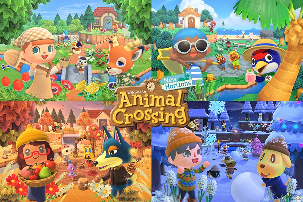 Animal Crossing New Horizons Four Seasons Framed