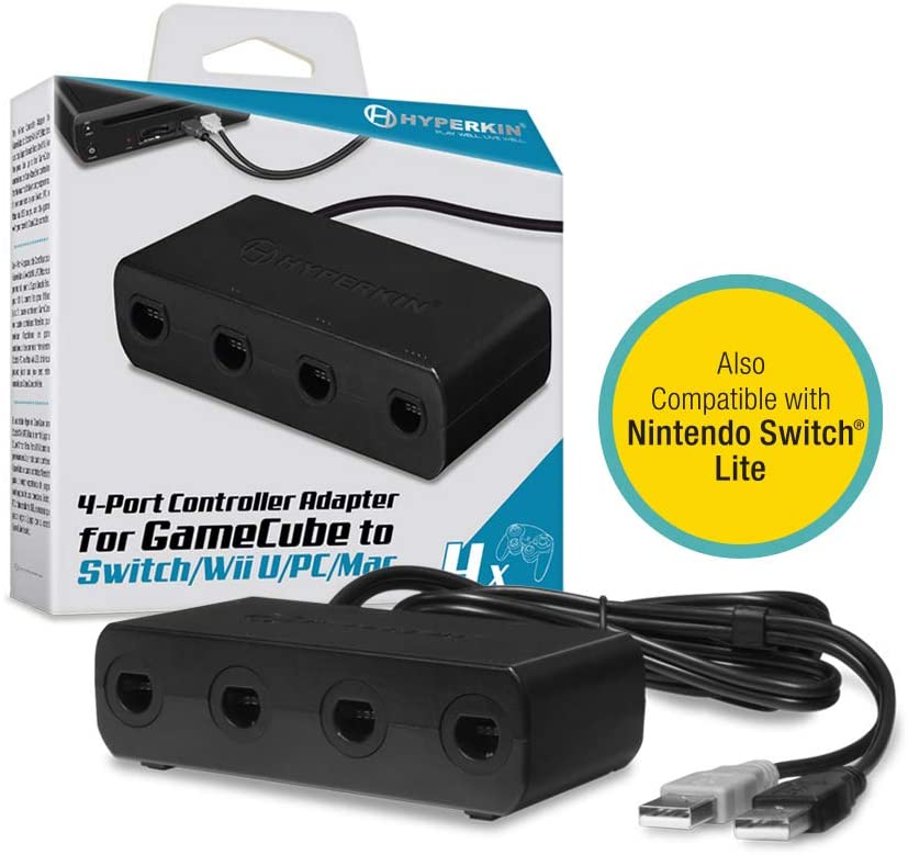 Hyperkin 4-Port Controller Adapter for GameCube to Switch, PC, Mac, Wii U