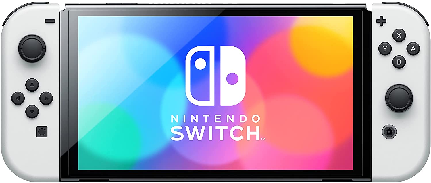 NINTENDO SWITCH (OLED) WHITE JOYCONS