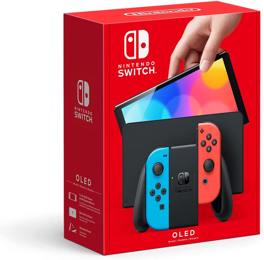 NINTENDO SWITCH (OLED) RED/BLUE JOYCONS $449.99