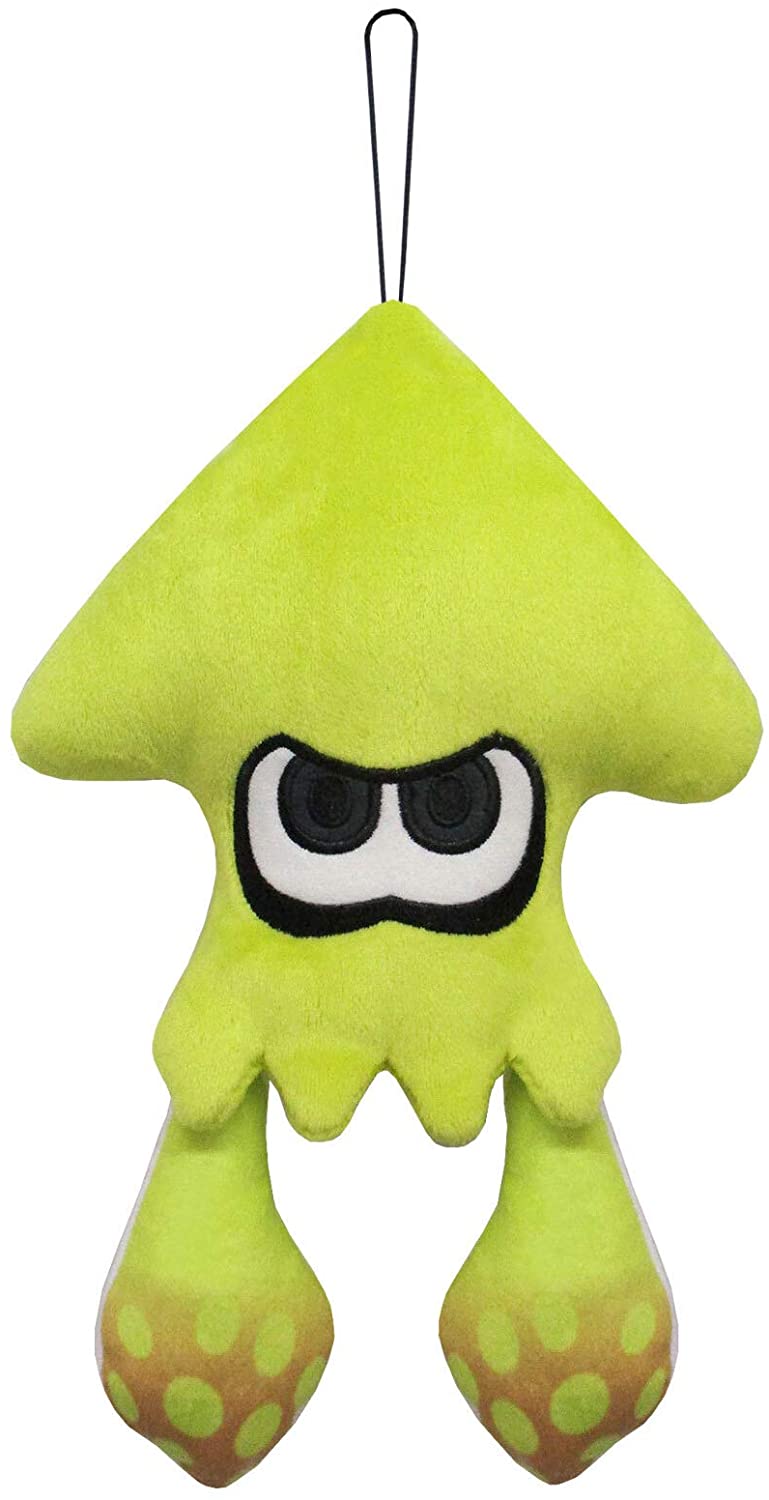 Plush - Inkling Squid Neon Yellow 9"