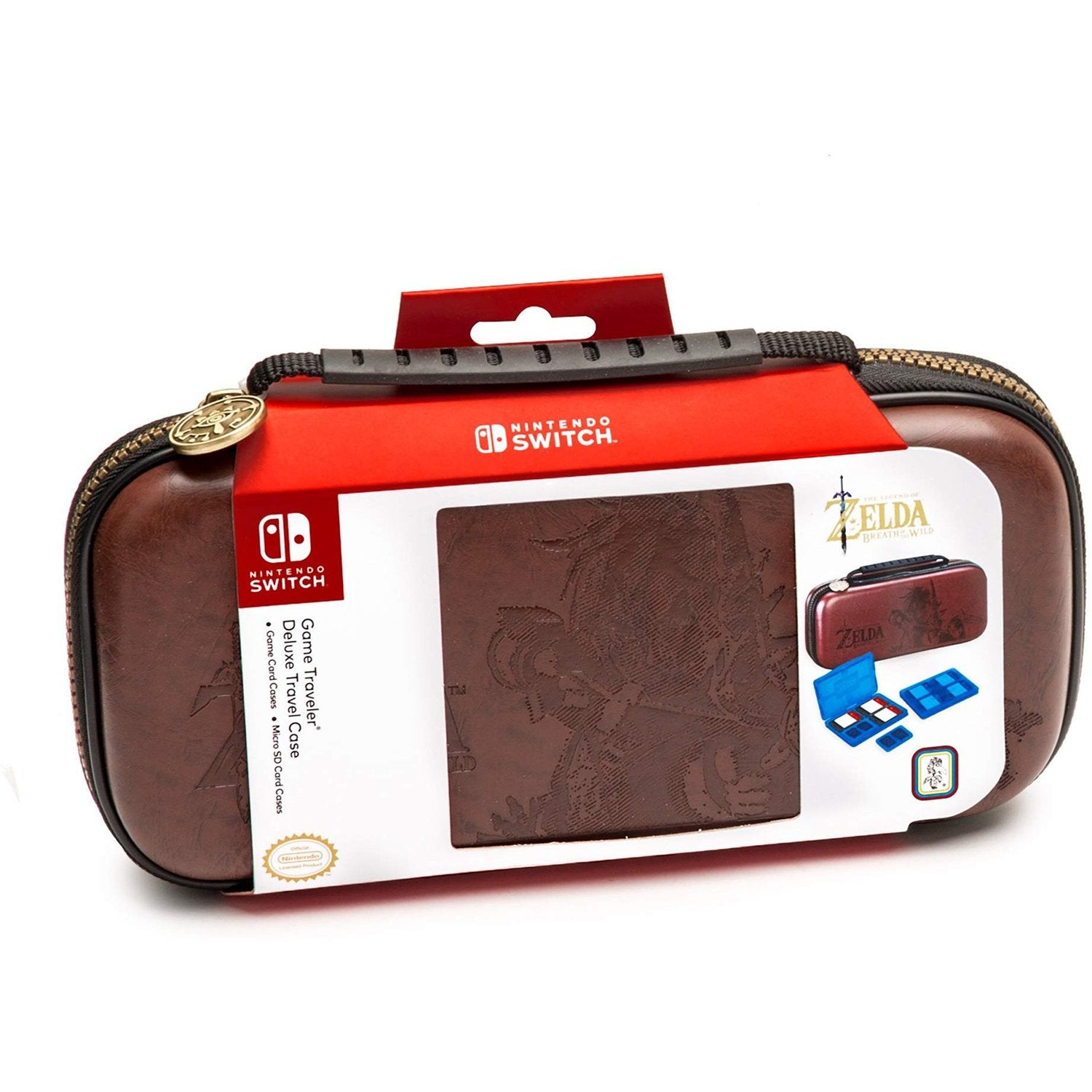 ZELDA LINK BROWN FAUX LEATHER TRAVEL CASE