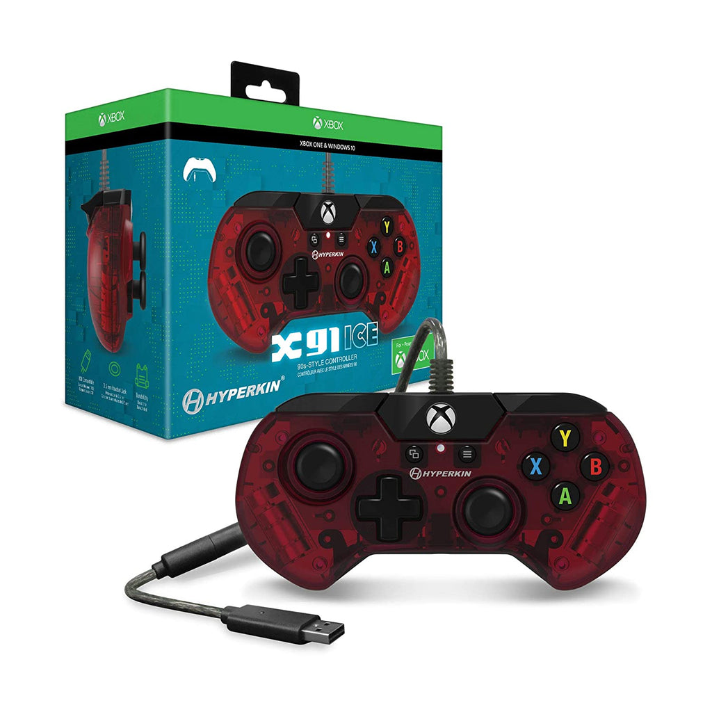 X91 Ice Wired Controller (Ruby Red) Hyperkin