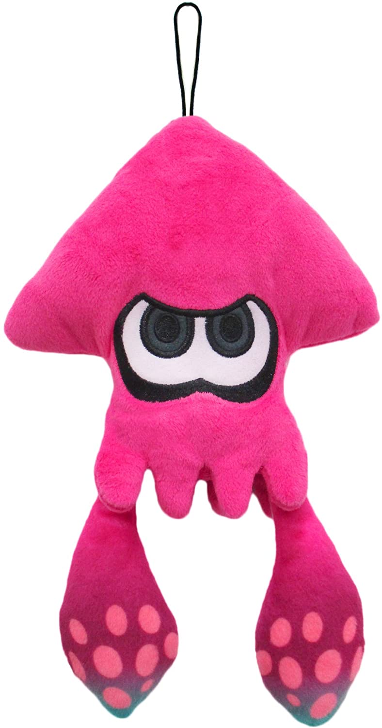 Plush - Inkling Squid Neon Pink 9"