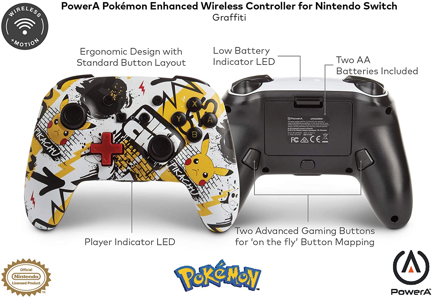Enhanced Wireless Controller for Nintendo Switch - Pokemon Graffiti (PowerA)