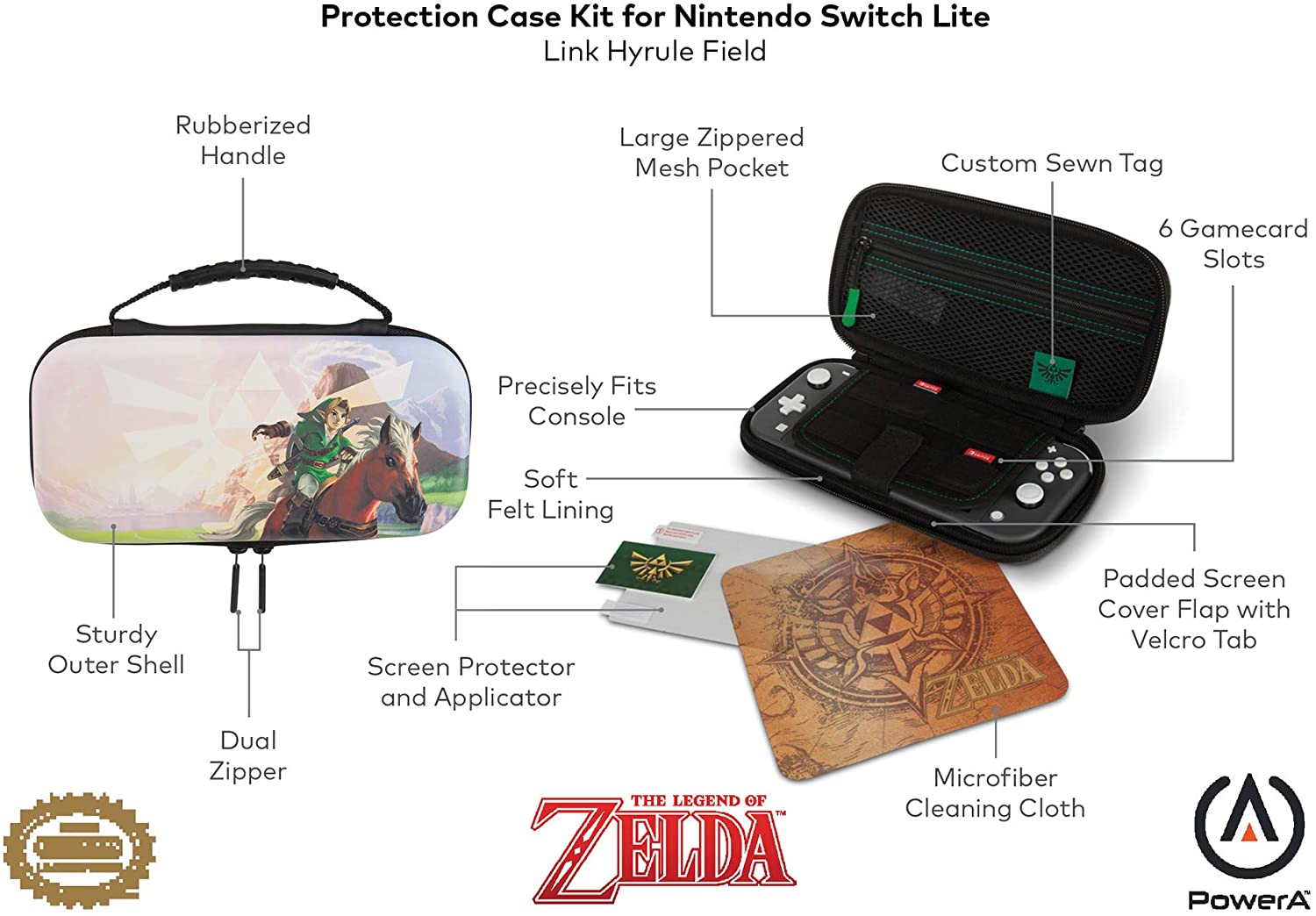 Switch Lite Protection Case Kit (Hyrule Field)