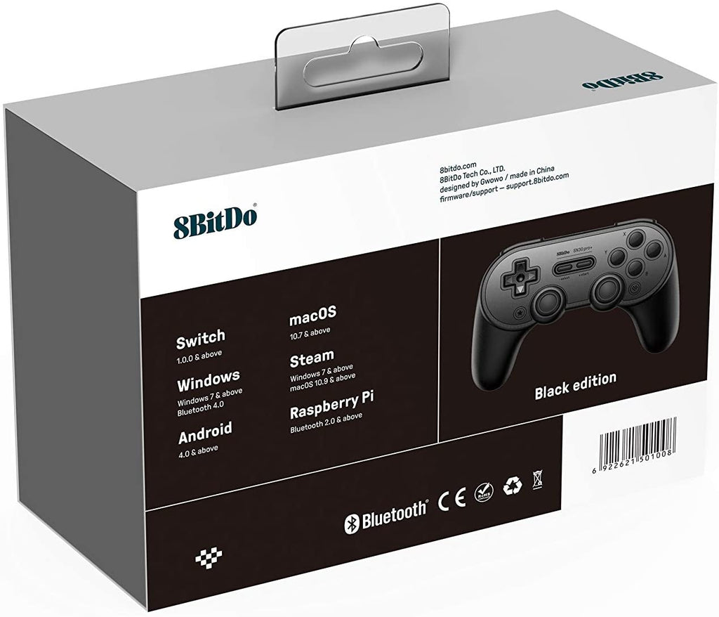 8BitDo SN30 Pro+ Bluetooth Gamepad (Black Edition)