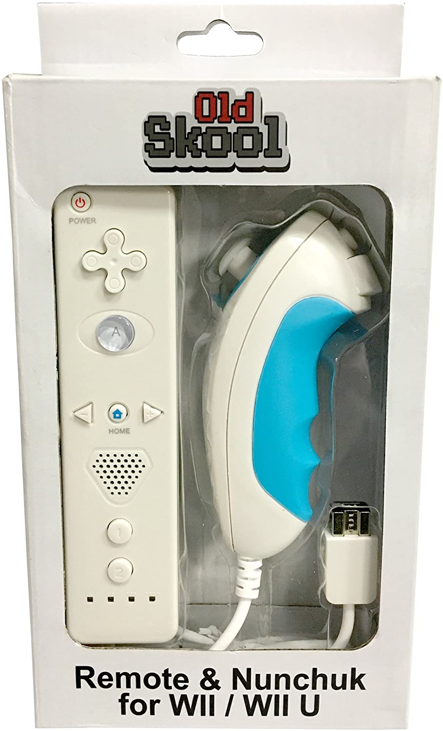 Remote and Nunchuck (White/Blue) Old Skool