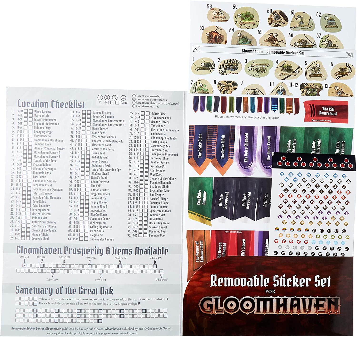 Gloomhaven - Removable Sticker Set