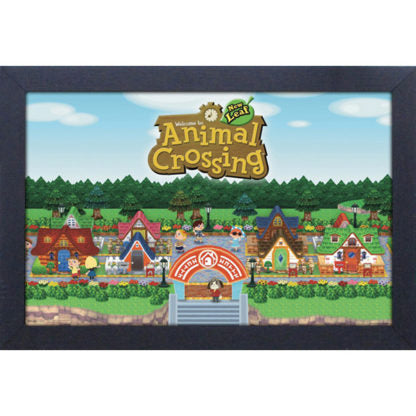 WELCOME TO ANIMAL CROSSING NEW LEAF FRAMED