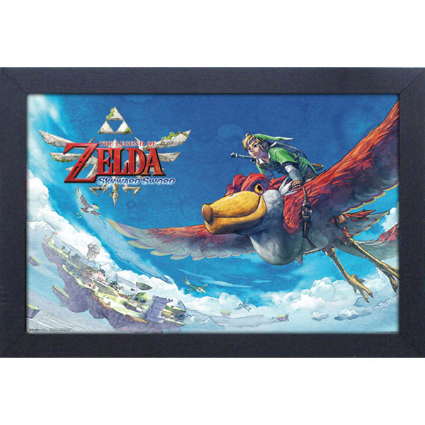 LOZ Skyward Sword Loftwing & Link Framed