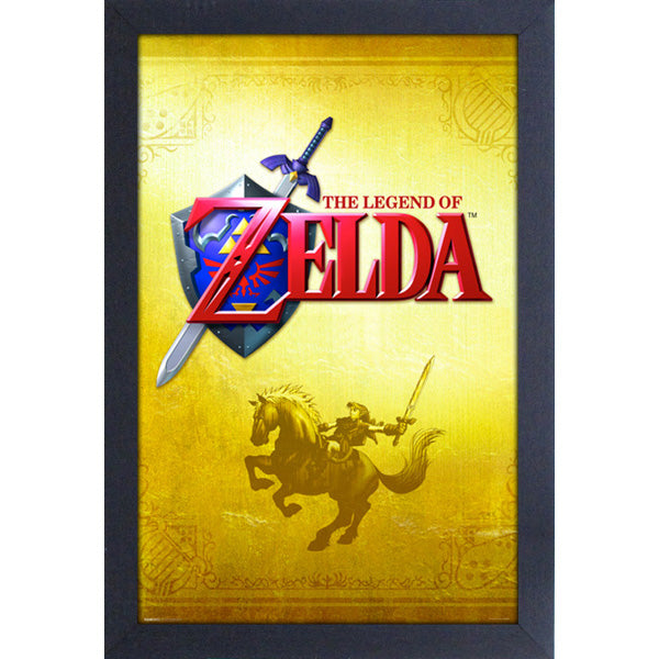 LOZ Ocarina of Time 3DS Cover Art Framed