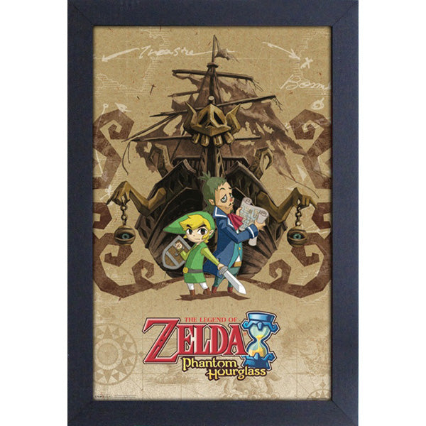LoZ Phantom Hourglass Game Cover Framed
