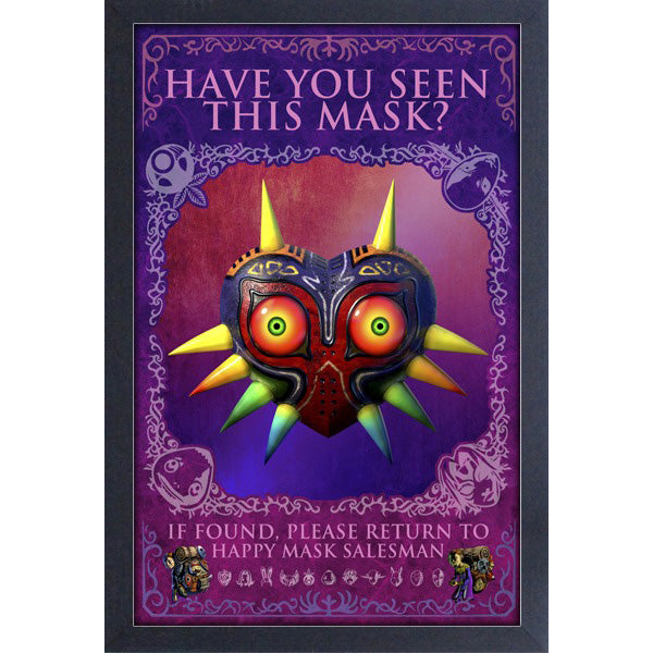 LOZ Majora’s Mask Have You Seen This Mask? Framed