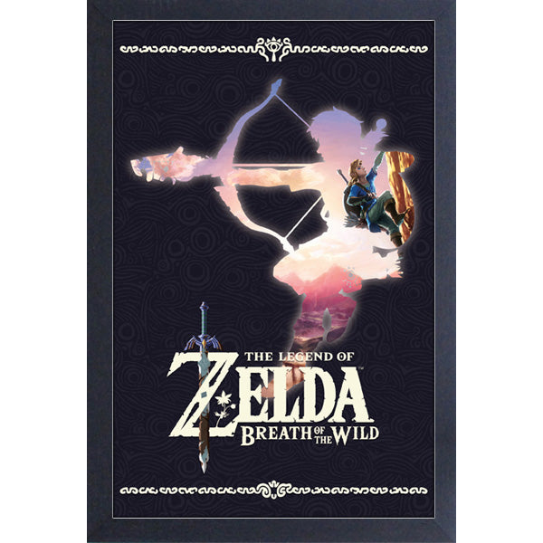 LOZ Breath of the Wild Link’s Silhouette Framed
