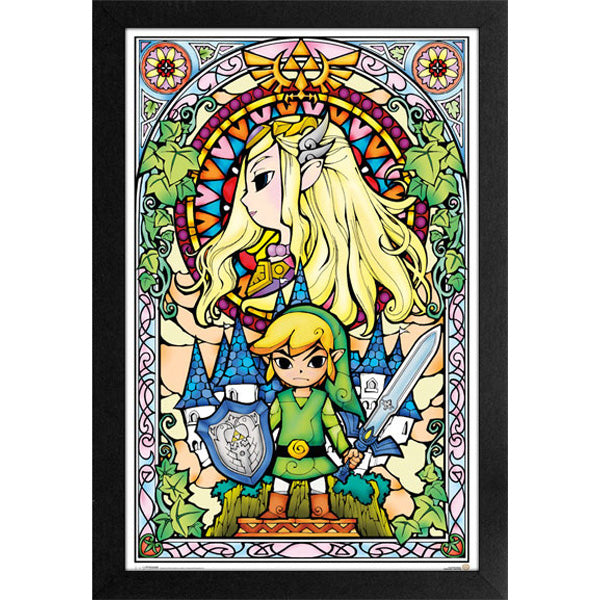 LOZ WIND WAKE STAINED GLASS LINK/ZELDA FRAME