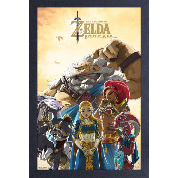 ZELDA BOTW Zelda & Champions Framed