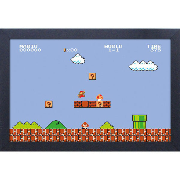 Super Mario Bros Level 1-1 Framed