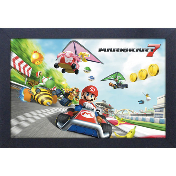 Mario Kart 7 Game Cover Art Framed