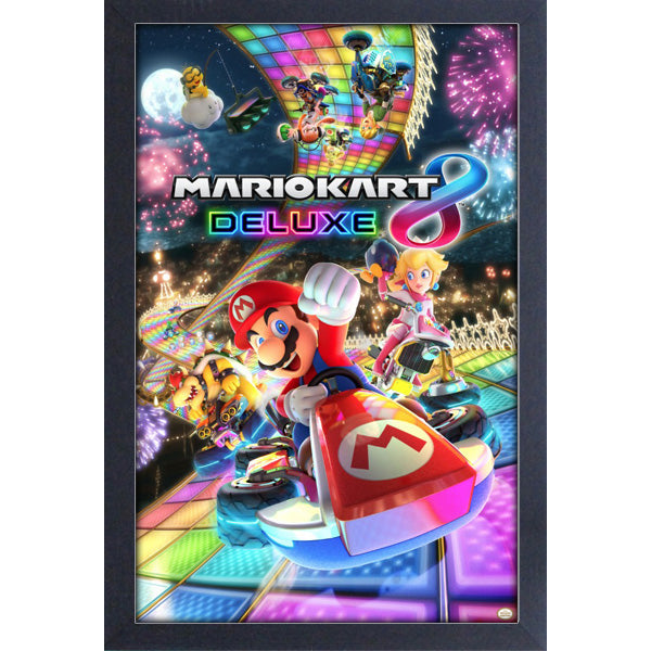 Mario Kart 8 Deluxe Game Cover Art Framed