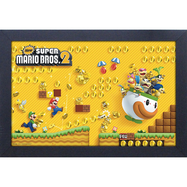 New Super Mario Bros 2 Coins Framed
