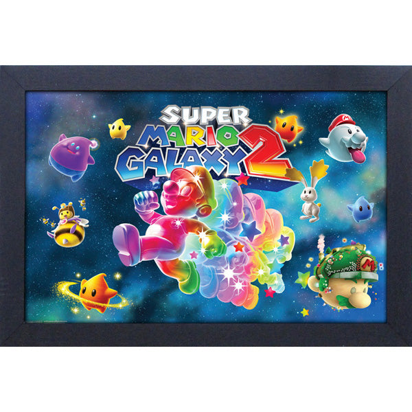 Super Mario Galaxy 2 Neon Run Framed