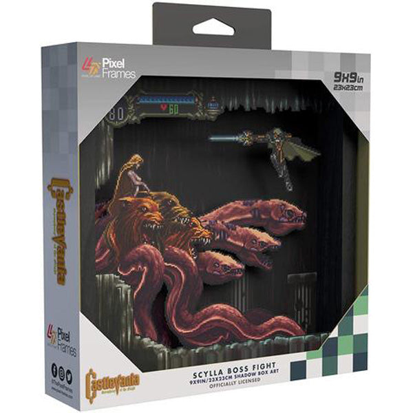 Castlevania Scylla Boss Fight 9x9 Pixel Frame 3D