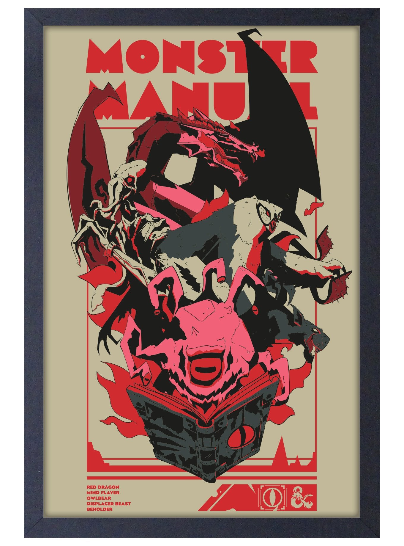 DUNGEONS AND DRAGONS MONSTER MANUAL Framed