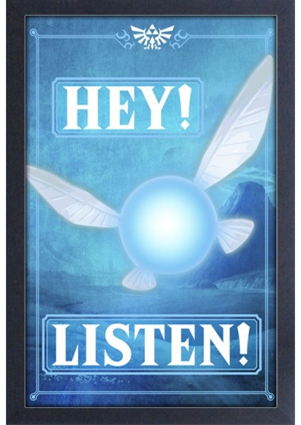 NAVI HEY! LISTEN! LEGEND OF ZELDA FRAMED