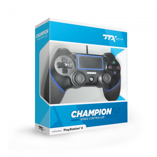 PS4 Champion Wired  Controller Black TTX